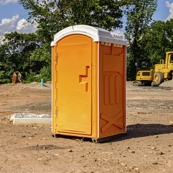 can i customize the exterior of the porta potties with my event logo or branding in New Sharon IA